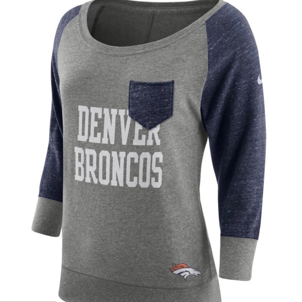 Nike Broncos Women's Vintage Raglan 3/4-Sleeve